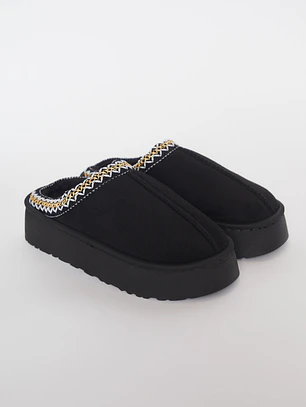 Pantufla Étnica Mujer Negro Familyshop