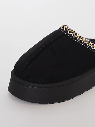 Pantufla Étnica Mujer Negro Familyshop