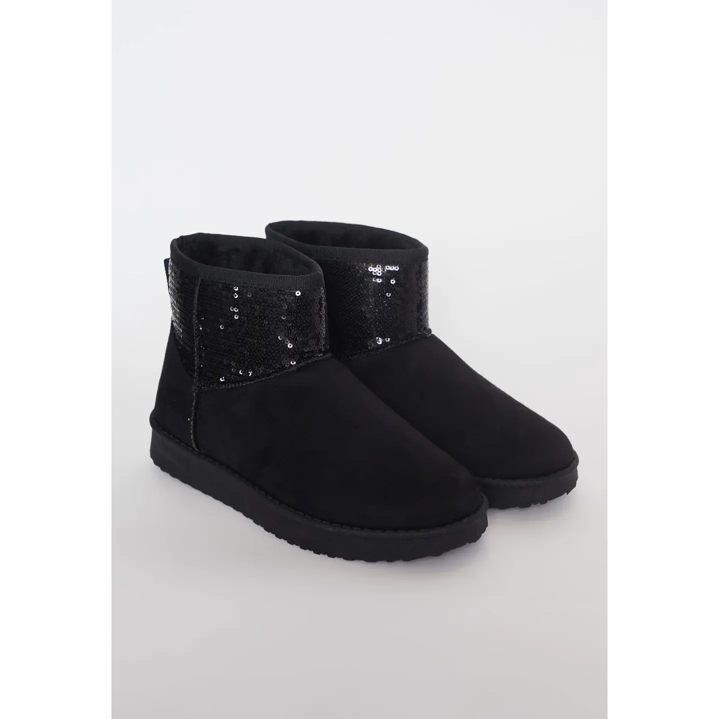 Bota Comfy Brillos Mujer Negro Familyshop 1