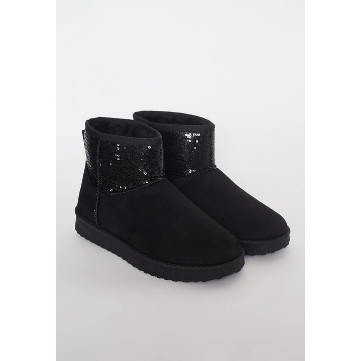 Bota Brillo Mujer Negro Familyshop 1