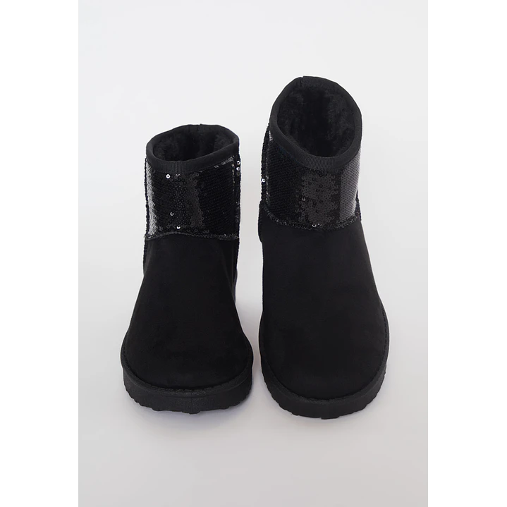 Bota Brillo Mujer Negro Familyshop 2
