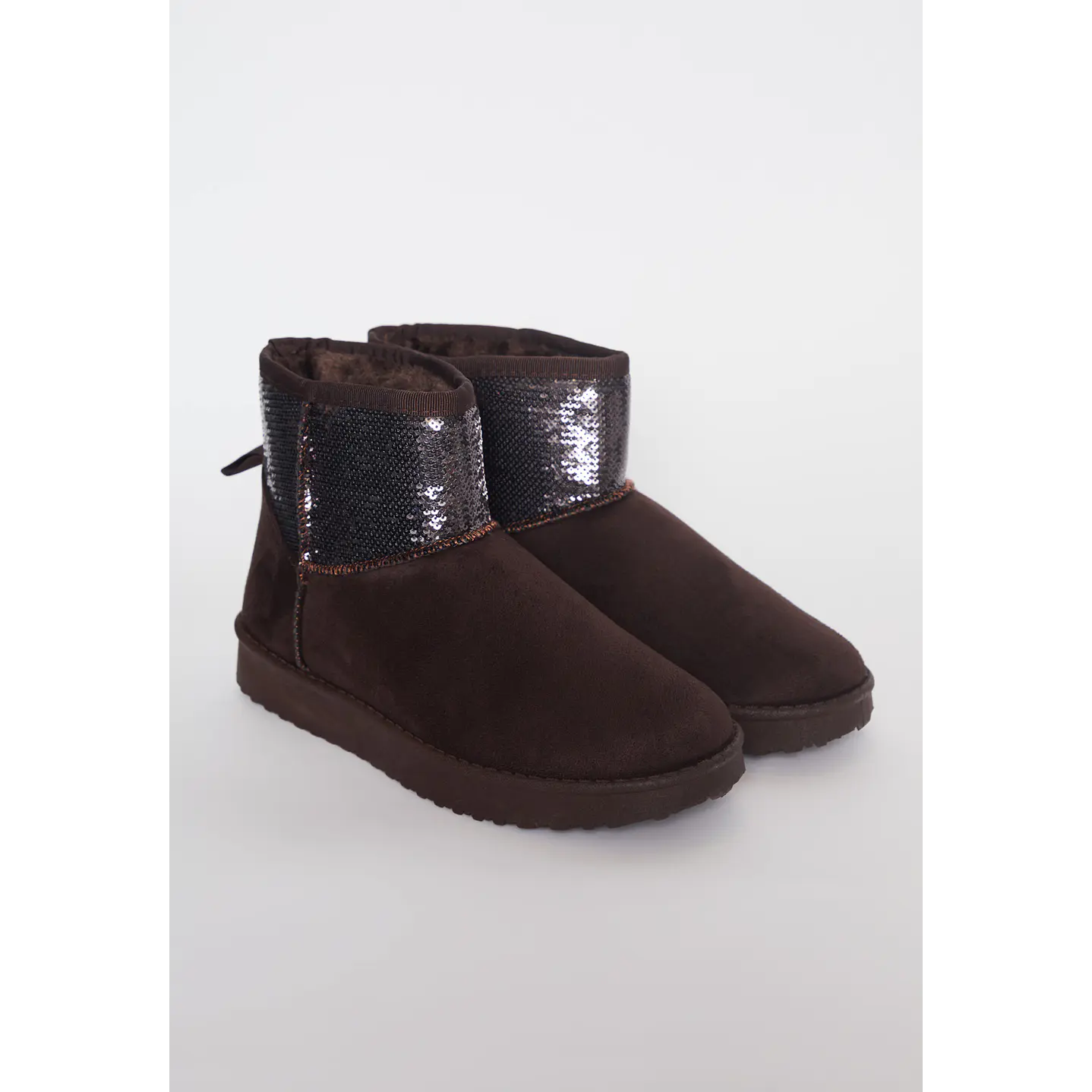 Bota Comfy Brillos Mujer Café Familyshop 1
