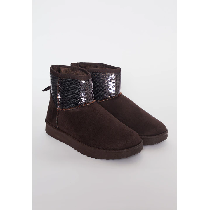 Bota Brillo Mujer Café Familyshop 1