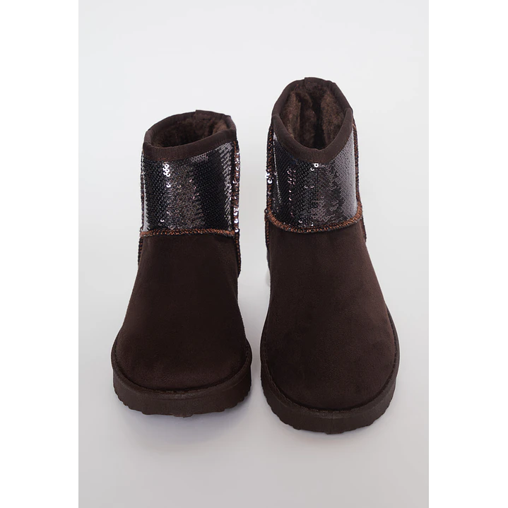 Bota Brillo Mujer Café Familyshop 3