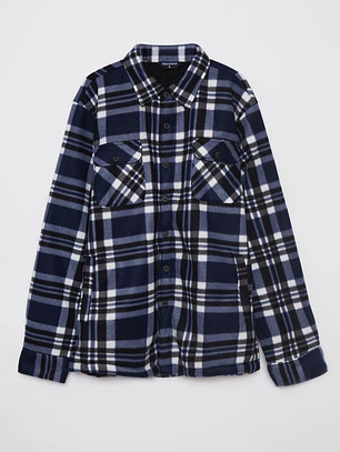 Chaqueta Escocesa Franela Hombre Azul Familyshop