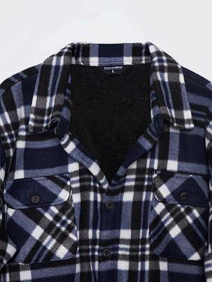 Chaqueta Escocesa Franela Hombre Azul Familyshop