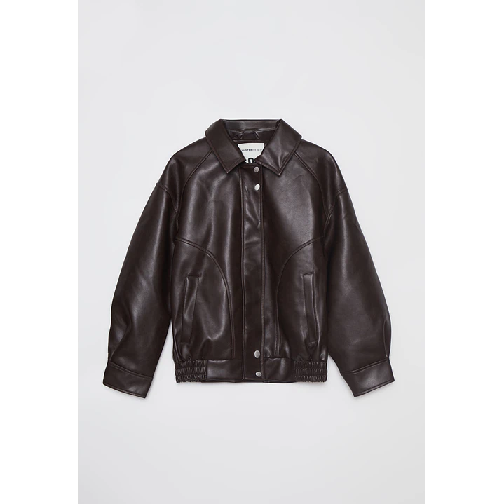 Chaqueta Cuero Mujer Café Familyshop 1