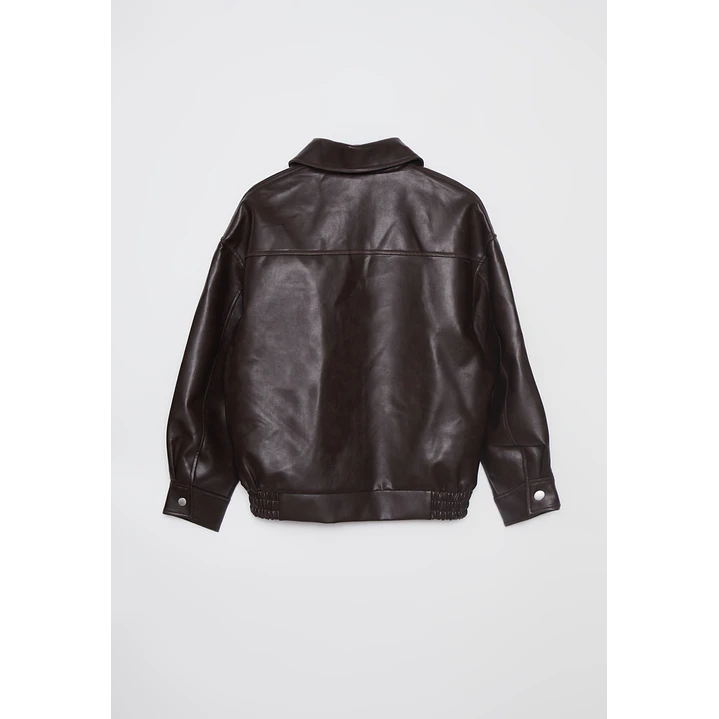 Chaqueta Cuero Mujer Café Familyshop 2