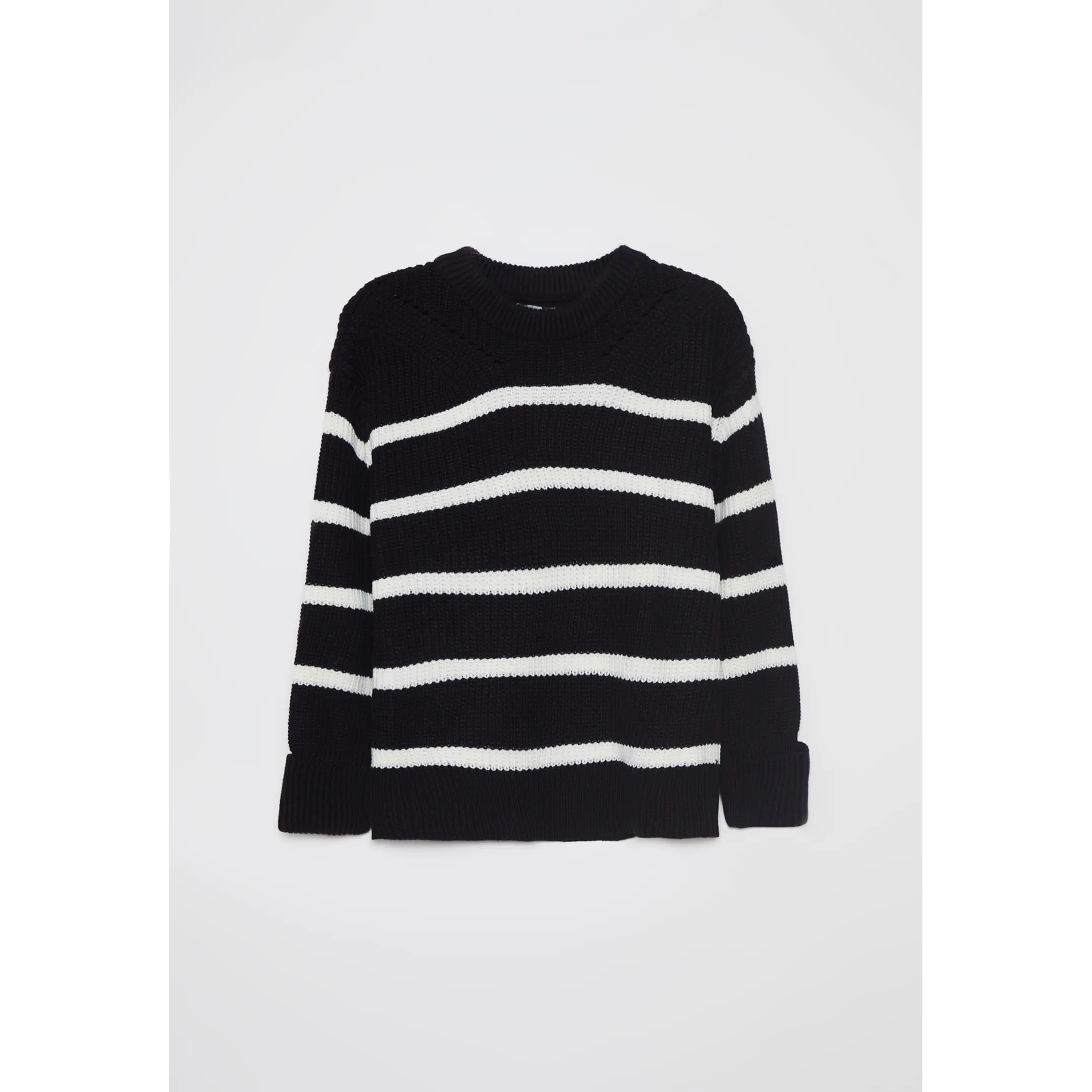 Sweater Rayas Mujer Negro Familyshop 1