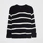 Sweater Rayas Mujer Negro Familyshop - Miniatura 1