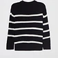Sweater Rayas Mujer Negro Familyshop - Miniatura 2