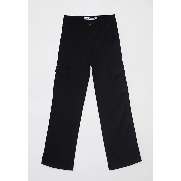 Pantalón Wide Leg Mujer Negro Familyshop 1