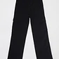 Pantalón Wide Leg Mujer Negro Familyshop - Miniatura 1