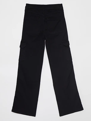 Pantalón Wide Leg Mujer Negro Familyshop