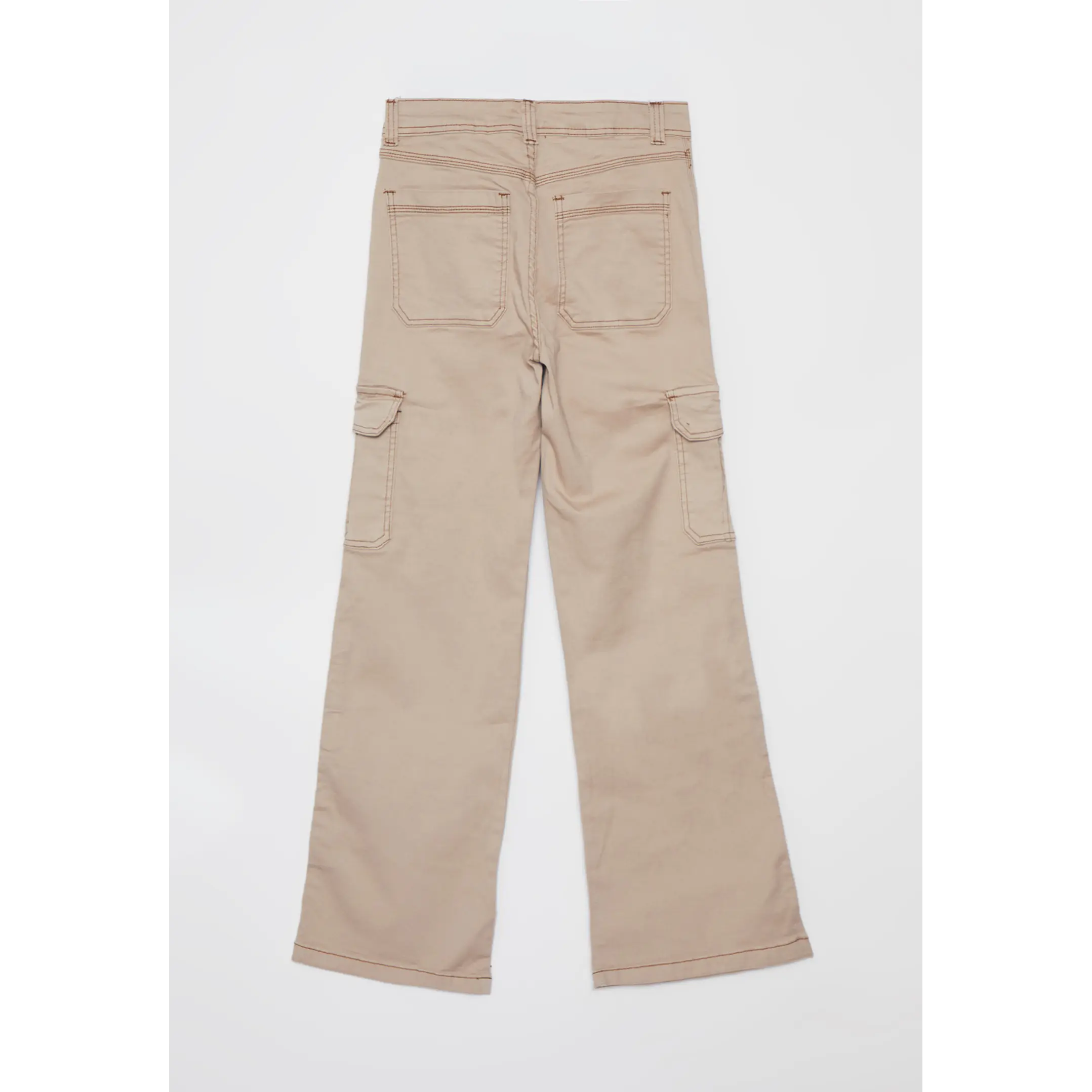 Pantalón Wide Leg Cargo Mujer Beige Familyshop 2