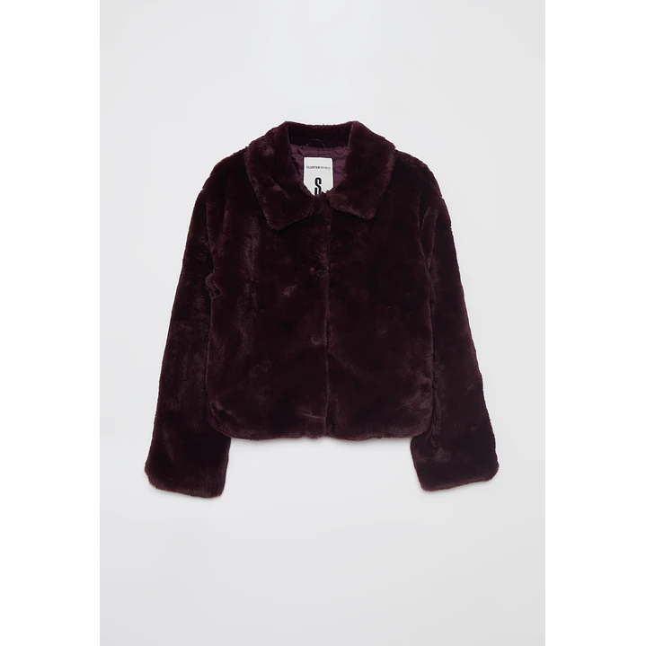 Chaqueta Piel Mujer Burdeo Familyshop 1