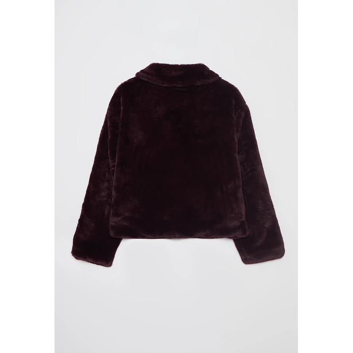 Chaqueta Piel Mujer Burdeo Familyshop 2