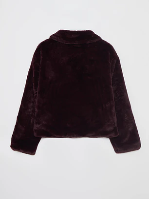 Chaqueta Piel Mujer Burdeo Familyshop
