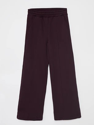 Pantalón Buzo Wide Leg Mujer Gris Familyshop