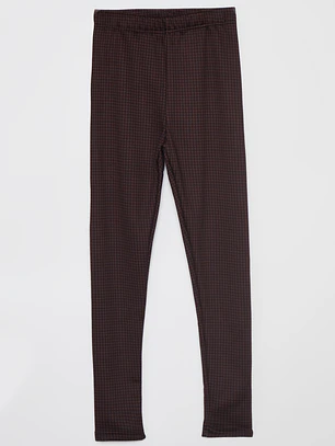 Calza Térmica Cuadros Mujer Café Familyshop