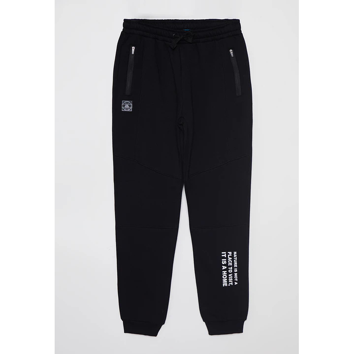 Pantalón Buzo Cortes Lolo Negro Familyshop 1