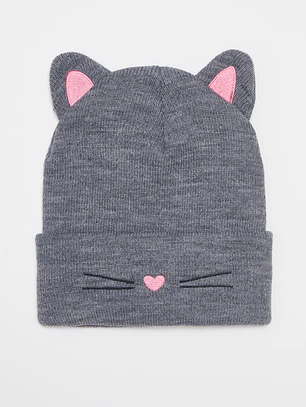 Gorro Gatitos Niña Gris Familyshop