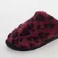 Pantufla Animal Print Mujer Burdeo Familyshop - Miniatura 2