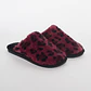 Pantufla Animal Print Mujer Burdeo Familyshop - Miniatura 1