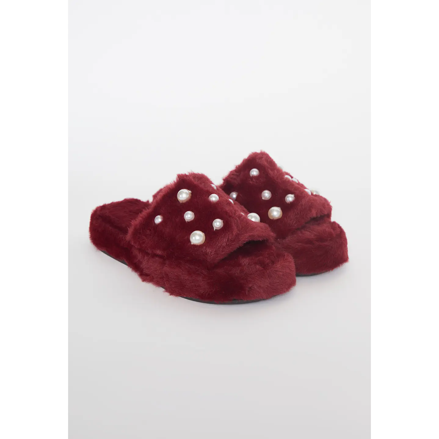 Pantufla Perlas Mujer Burdeo Familyshop 1