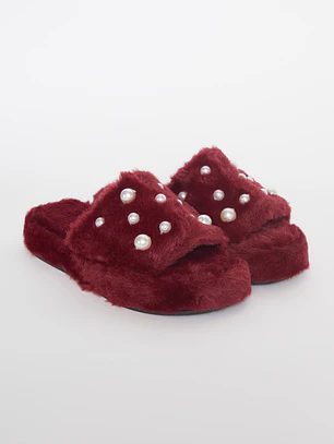 Pantufla Perlas Mujer Celeste Familyshop