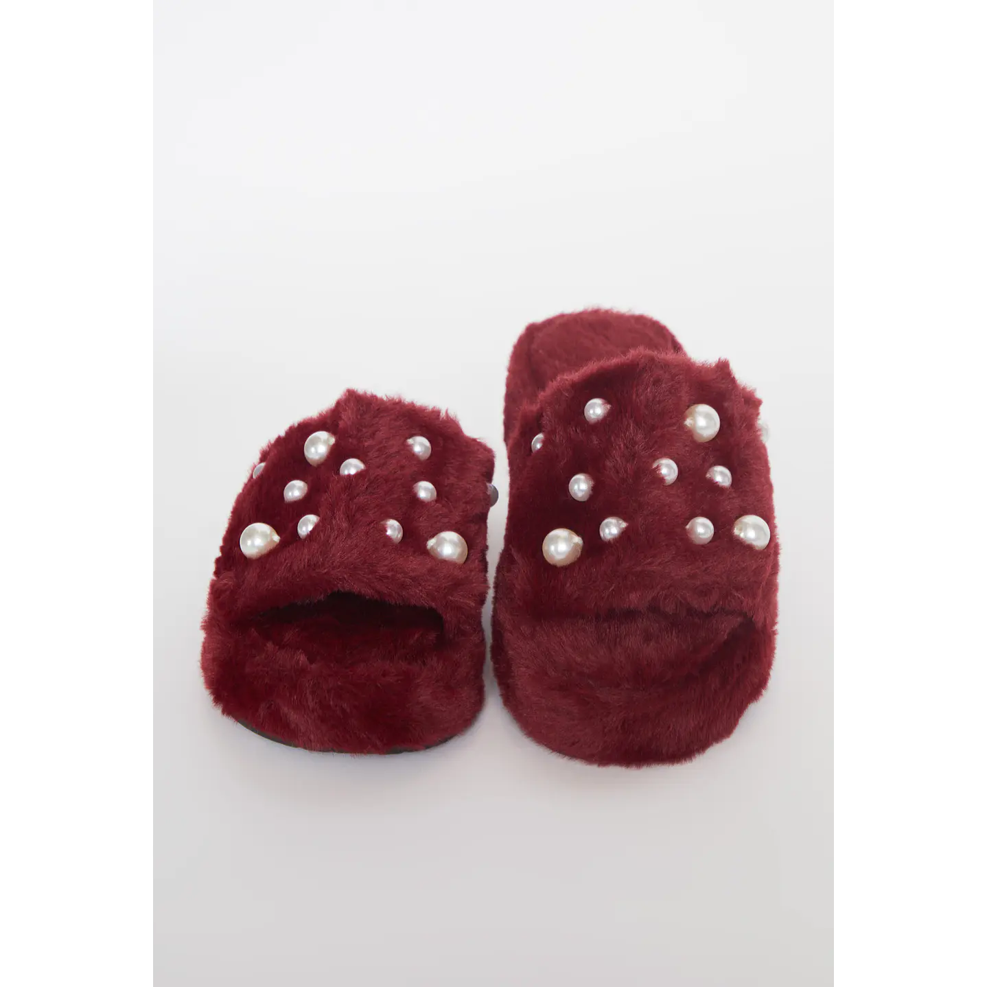 Pantufla Perlas Mujer Burdeo Familyshop 2