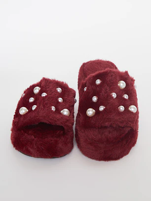 Pantufla Perlas Mujer Celeste Familyshop