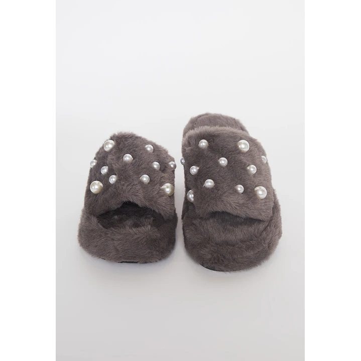 Pantufla Perlas Mujer Gris Familyshop 3