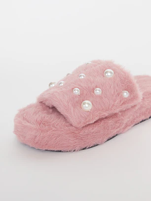 Pantufla Perlas Mujer Rosado Familyshop