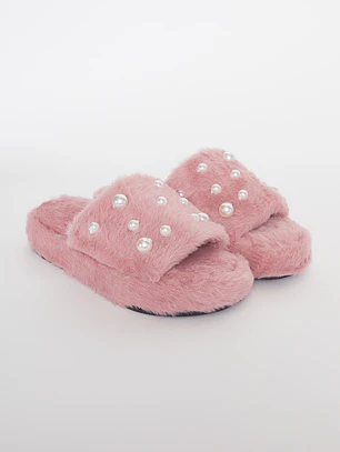 Pantufla Perlas Mujer Rosado Familyshop