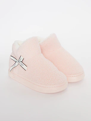 Pantufla Bota Mujer Rosado Familyshop