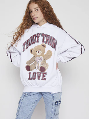 Polerón Oversize Lola Blanco Familyshop