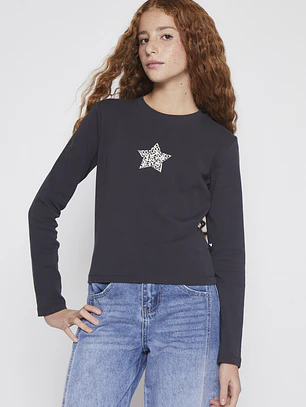 Polera Parche Lola Acero Familyshop