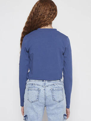 Polera Brillo Lola Azul Familyshop