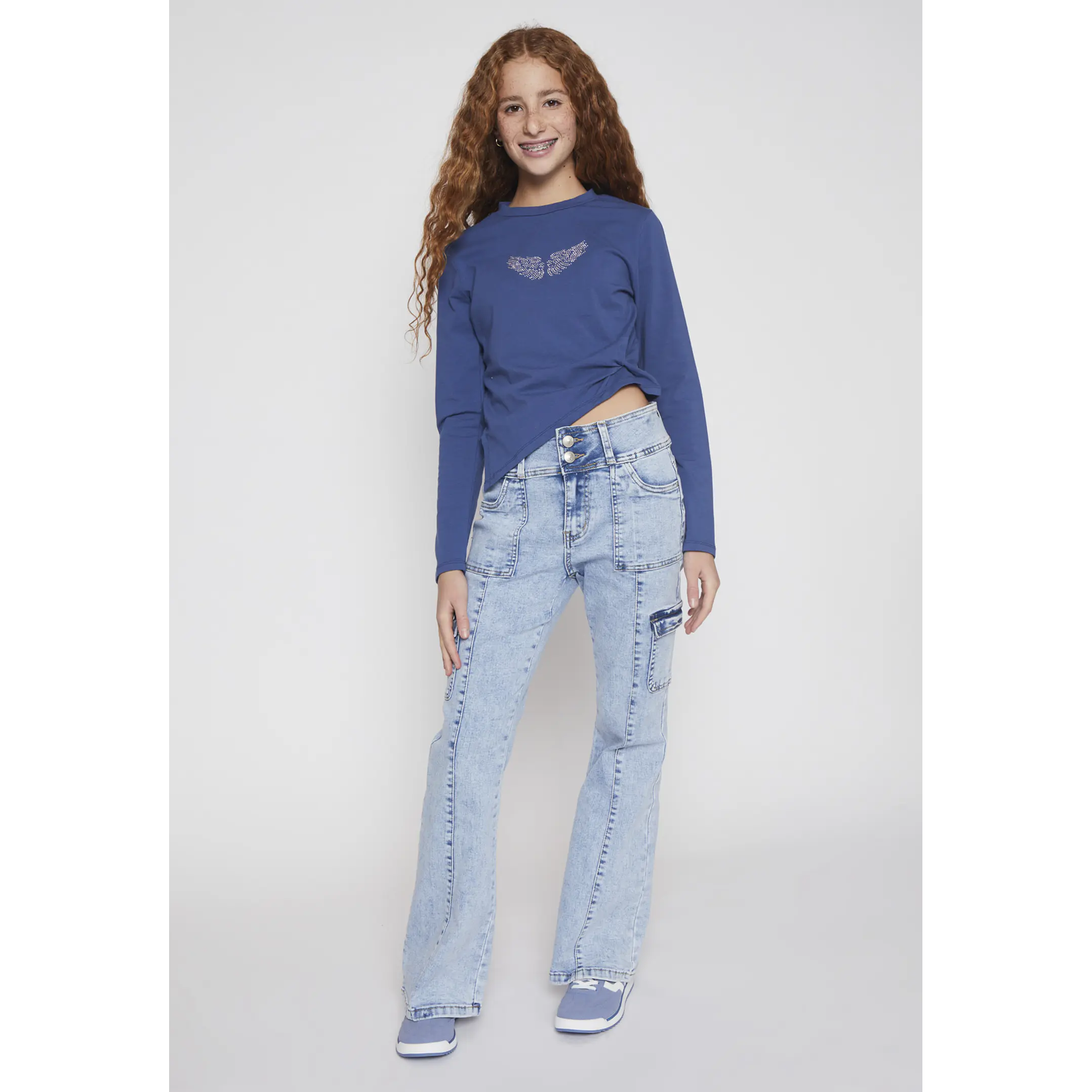 Polera Brillo Lola Azul Familyshop 4