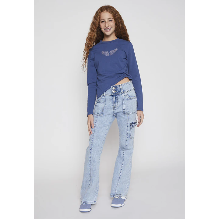 Polera Brillo Lola Azul Familyshop 4