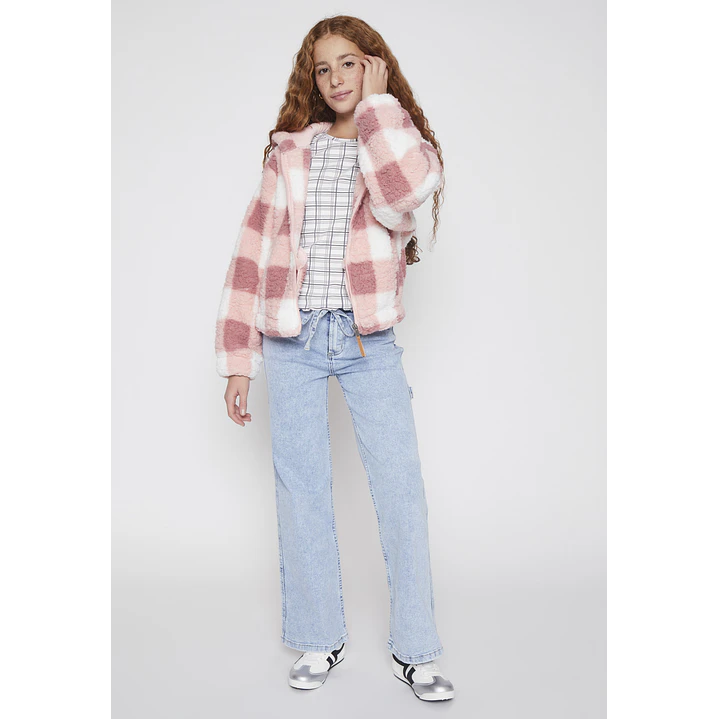 Polar Peludo Flores Lola Rosado Familyshop 4