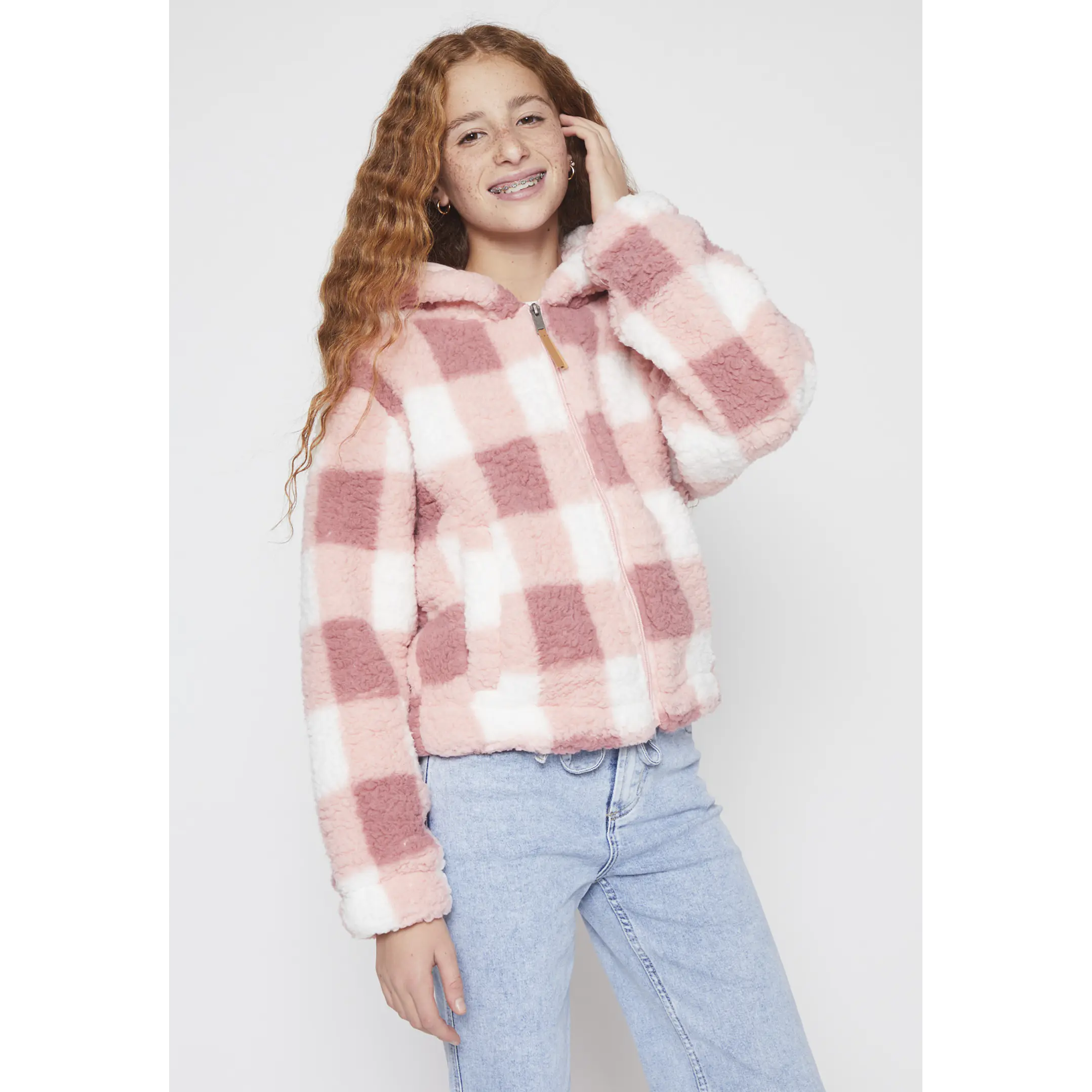 Polar Peludo Flores Lola Rosado Familyshop 1