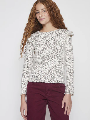 Polera Vuelos Lola Beige Familyshop
