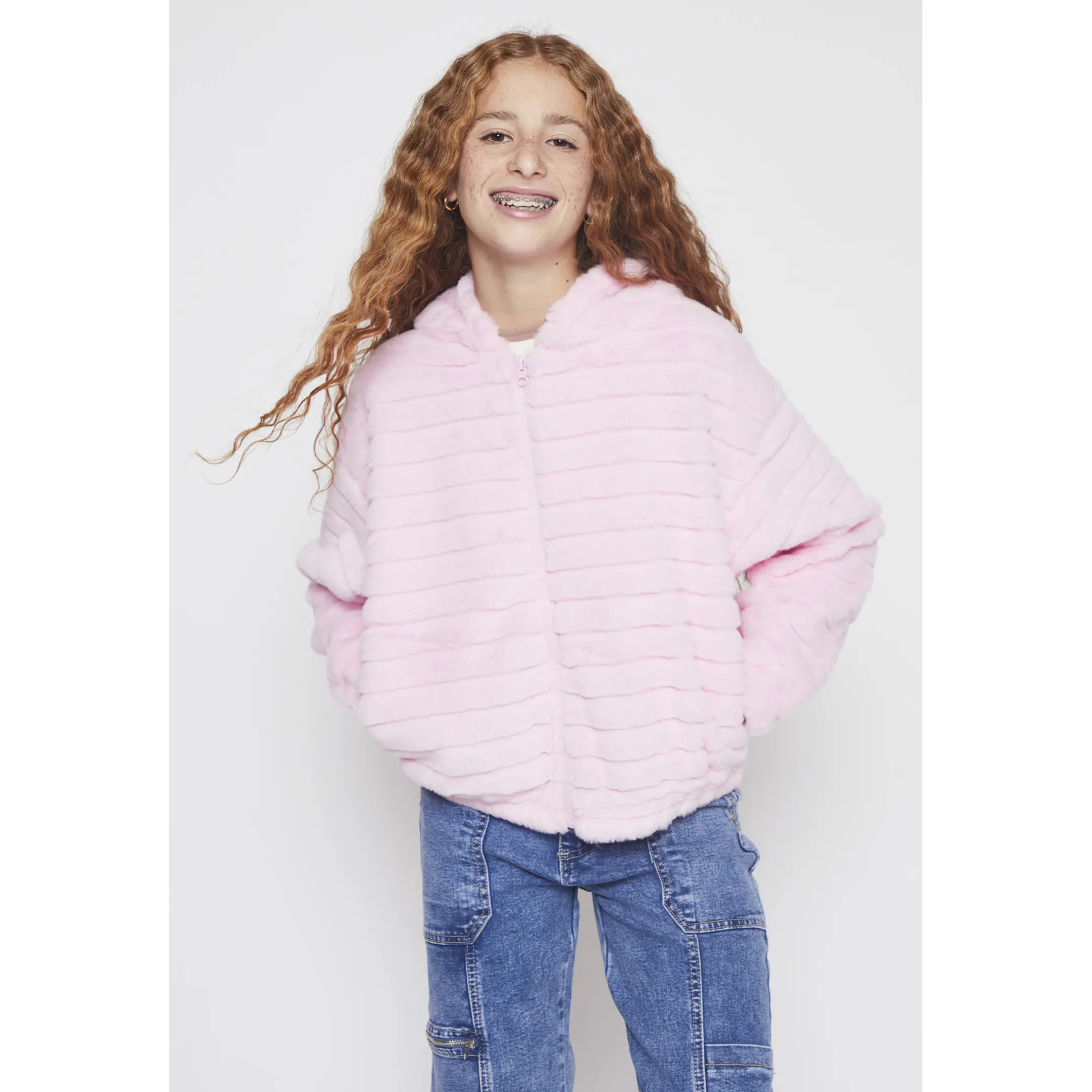 Polar Peludo Líneas Lola Rosado Familyshop 1