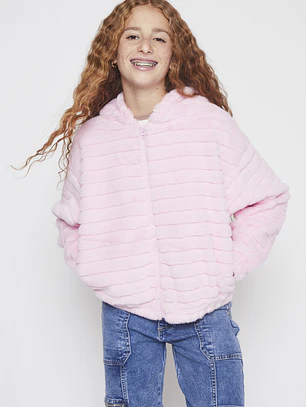 Polar Peludo Líneas Lola Rosado Familyshop