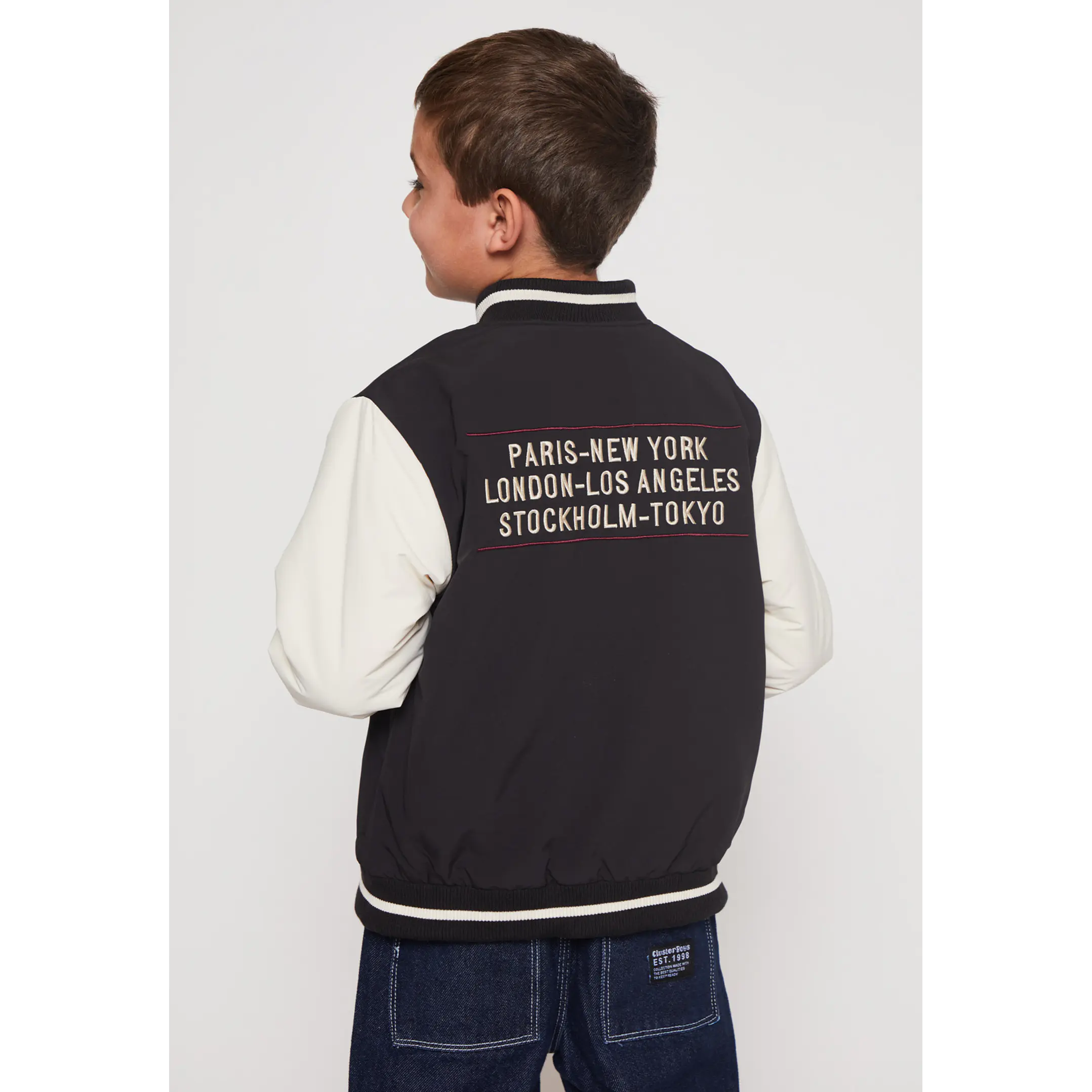 Chaqueta College Sherpa Niño Negro Familyshop 2
