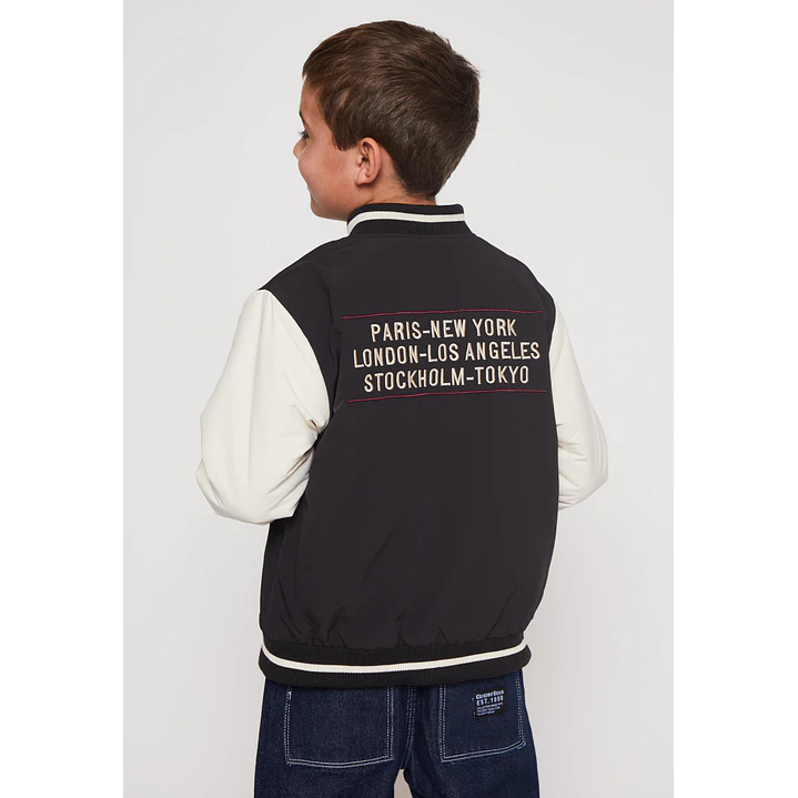 Chaqueta College Sherpa Niño Negro Familyshop 2