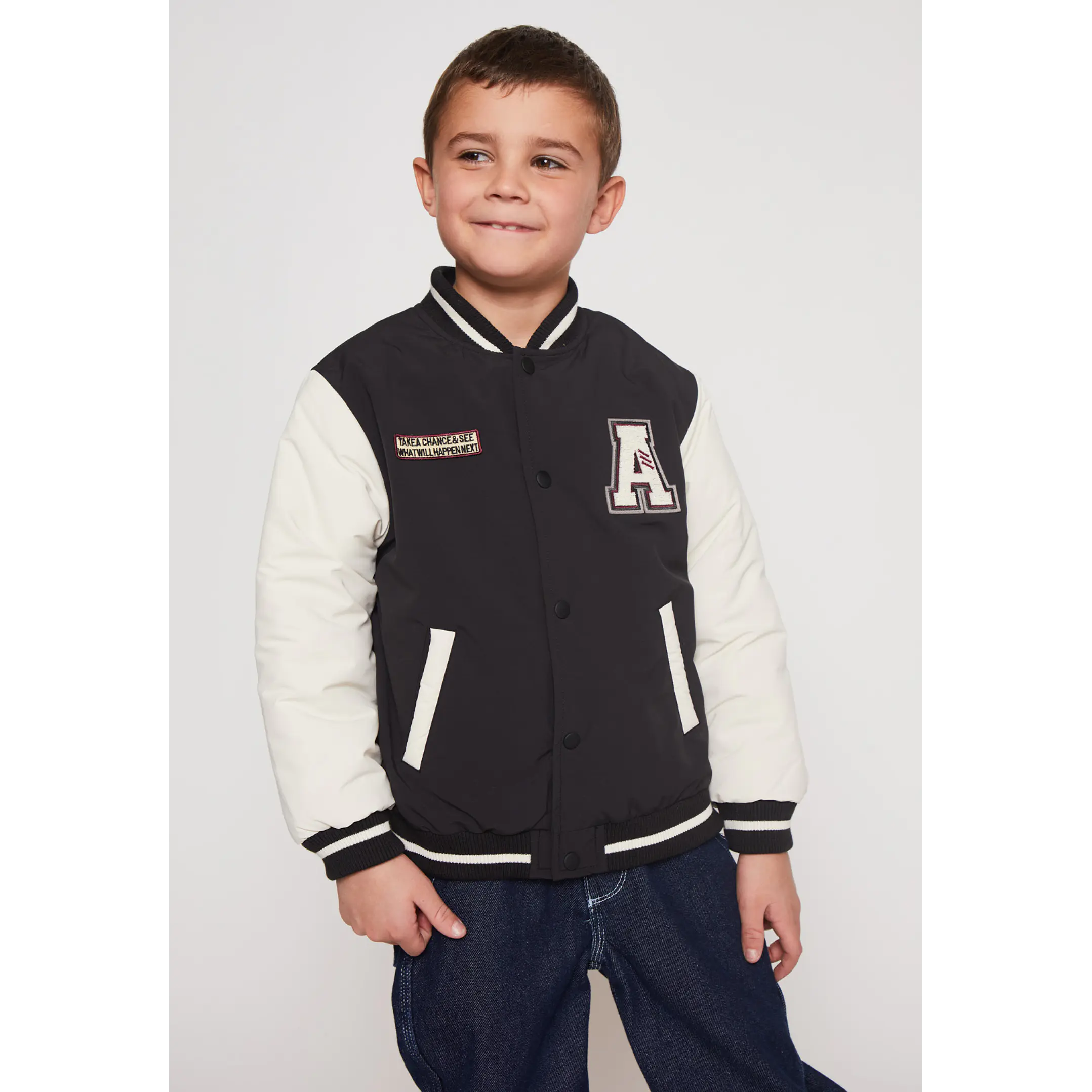 Chaqueta College Sherpa Niño Negro Familyshop 1