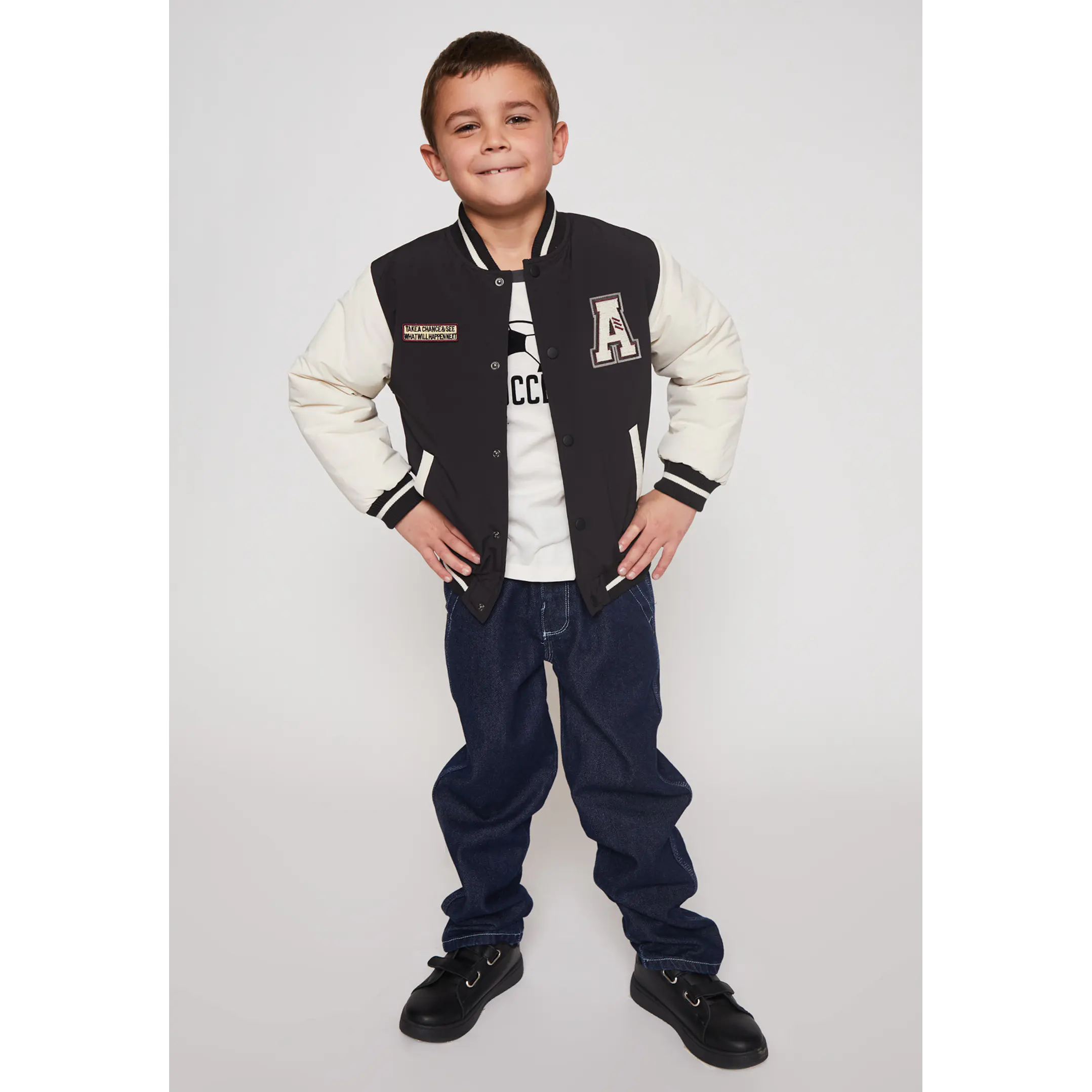 Chaqueta College Sherpa Niño Negro Familyshop 3